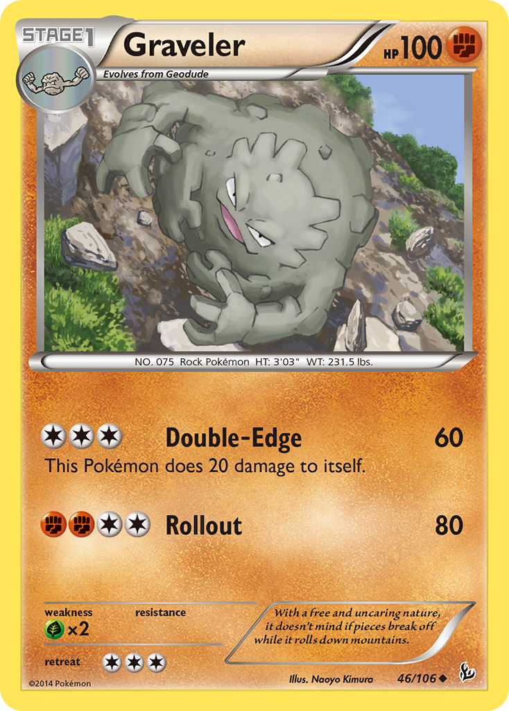 Graveler (46/106) - Flashfire Pokémon Card