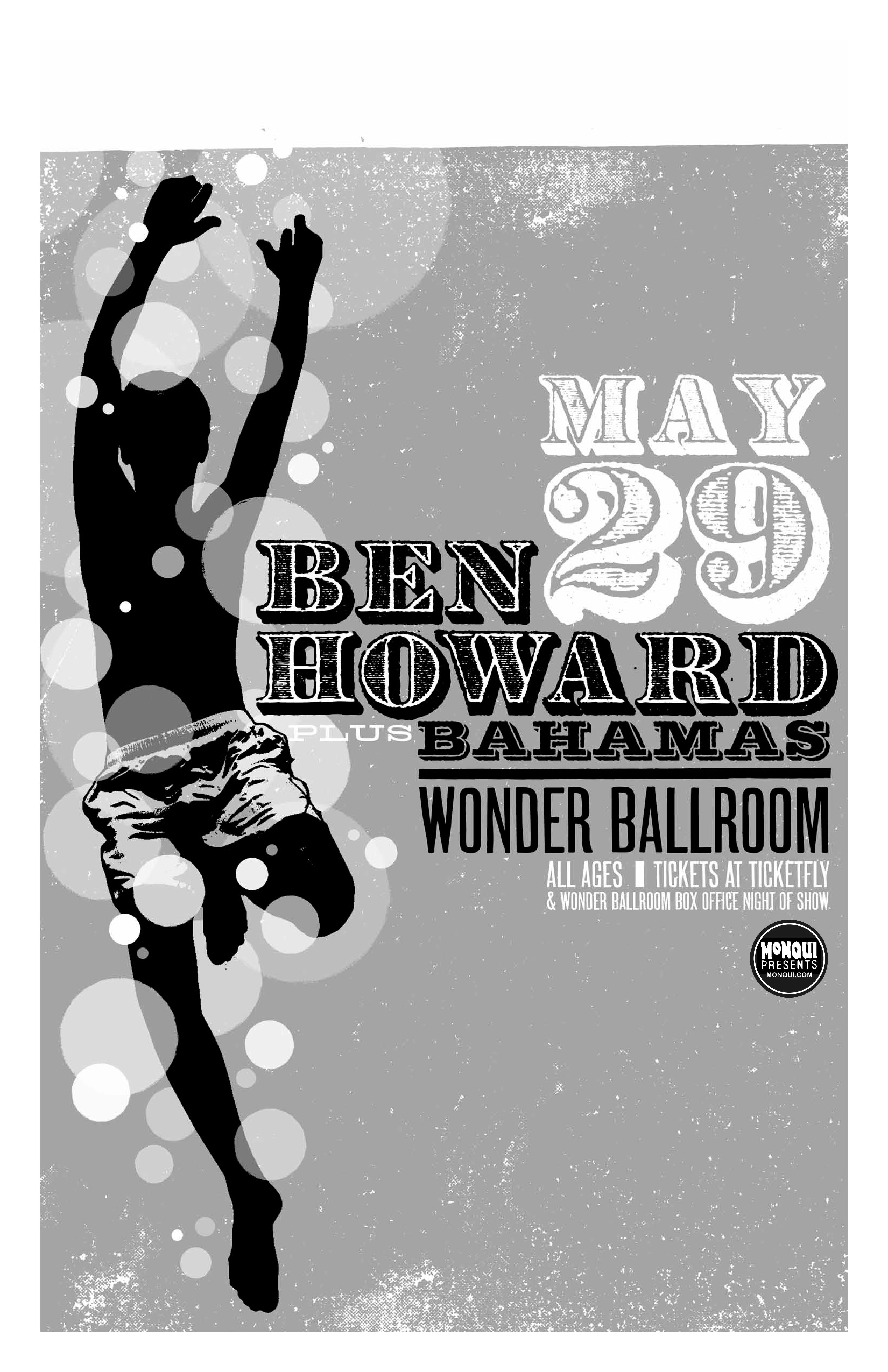 MXP-140.4 Ben Howard 2012 Wonder Ballroom  May 29 Concert Poster