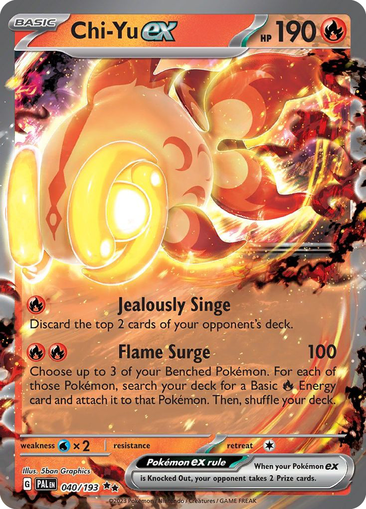 Chi-Yu ex (40/193) - Paldea Evolved Pokémon Card