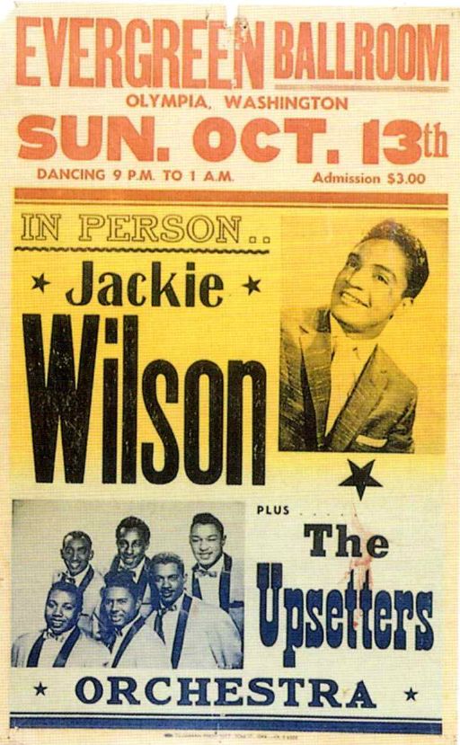 AOR-1.66 Jackie Wilson Evergreen Ballroom 1963 Concert Poster