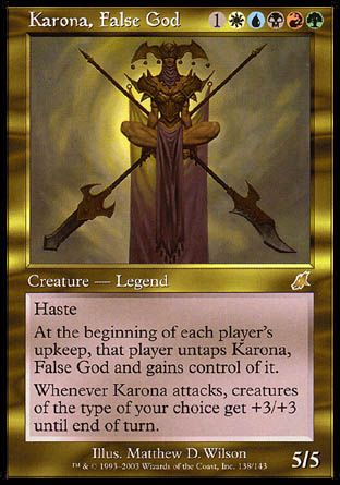 Karona, False God (Scourge) Trading Card