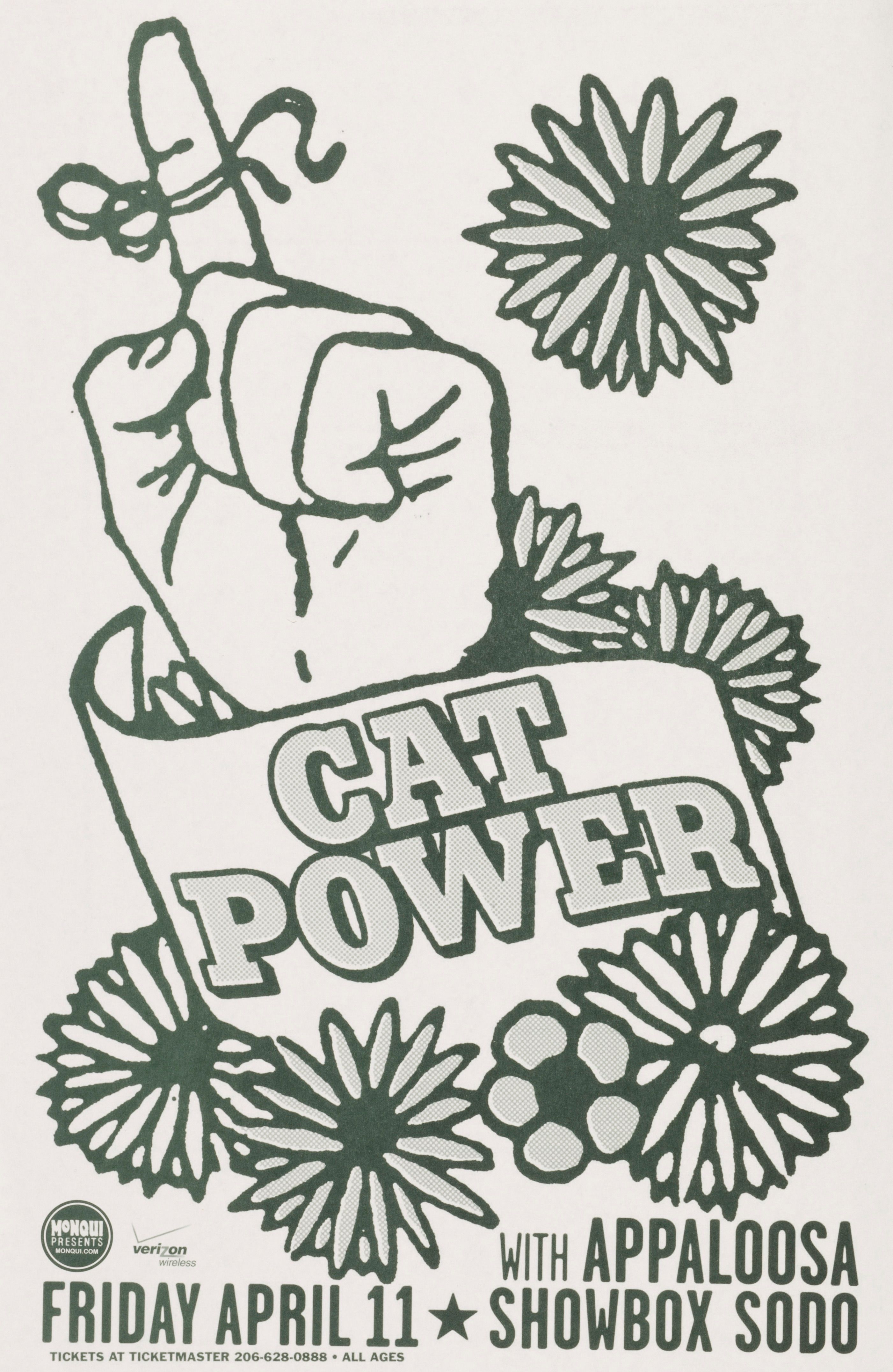 MXP-80.4 Cat Power 2008 Showbox  Apr 11 Concert Poster