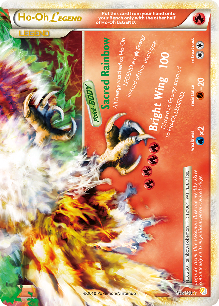 Ho-Oh LEGEND (112/123) - HeartGold & SoulSilver Pokémon Card