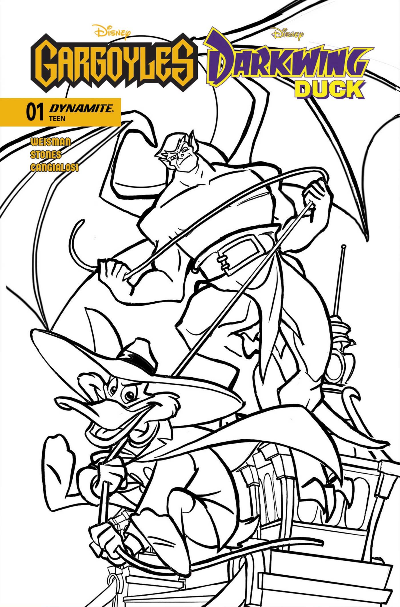 Gargoyles Darkwing Duck #1 (Cvr P Inc 1:7 Tad Stones Line Art Foc Bonus Variant) Comic