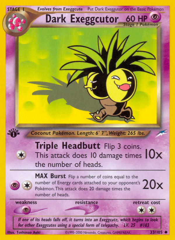 Dark Exeggutor (33/105) - Neo Destiny Pokémon Card