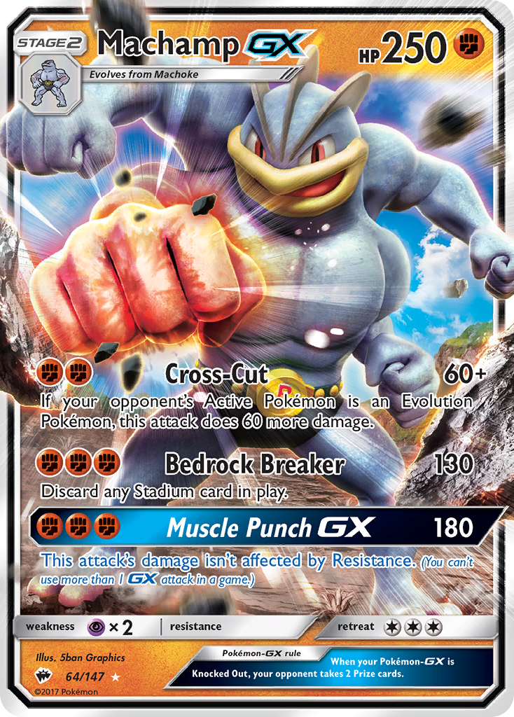 Machamp GX (64/147) - Burning Shadows Pokémon Card