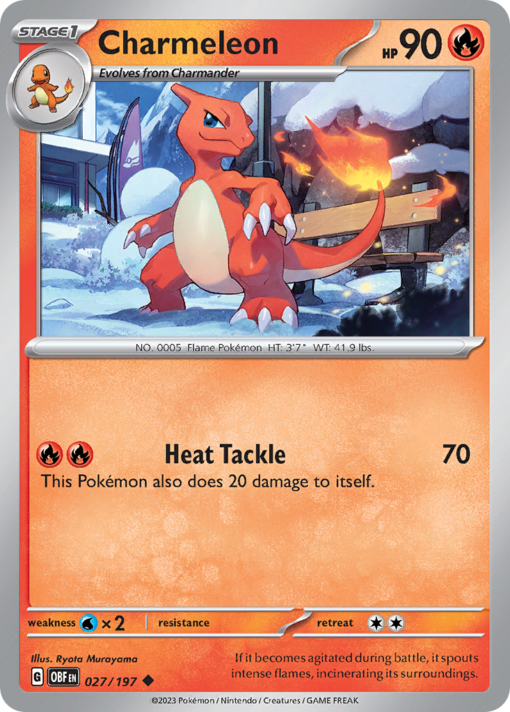 Charmeleon (27/197) - Obsidian Flames Pokémon Card