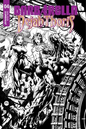 Barbarella/Dejah Thoris #4 (40 Copy Hsieh B&w Cover)