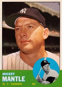 Mickey Mantle 1963 Topps #200 Sports Card