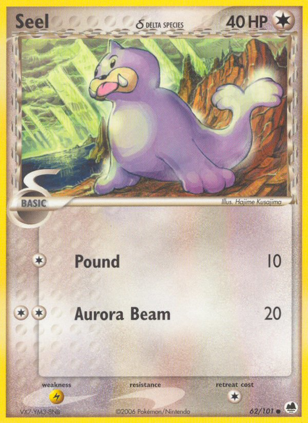 Seel δ (62/101) - Dragon Frontiers Pokémon Card