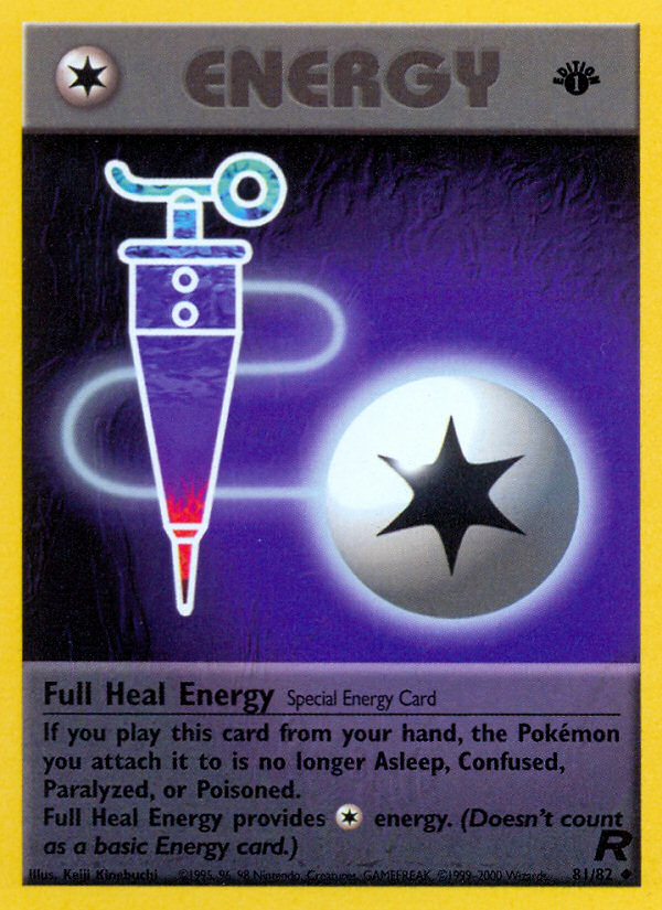 Full Heal Energy (81/82) - Team Rocket (1st Edition) Pokémon Card