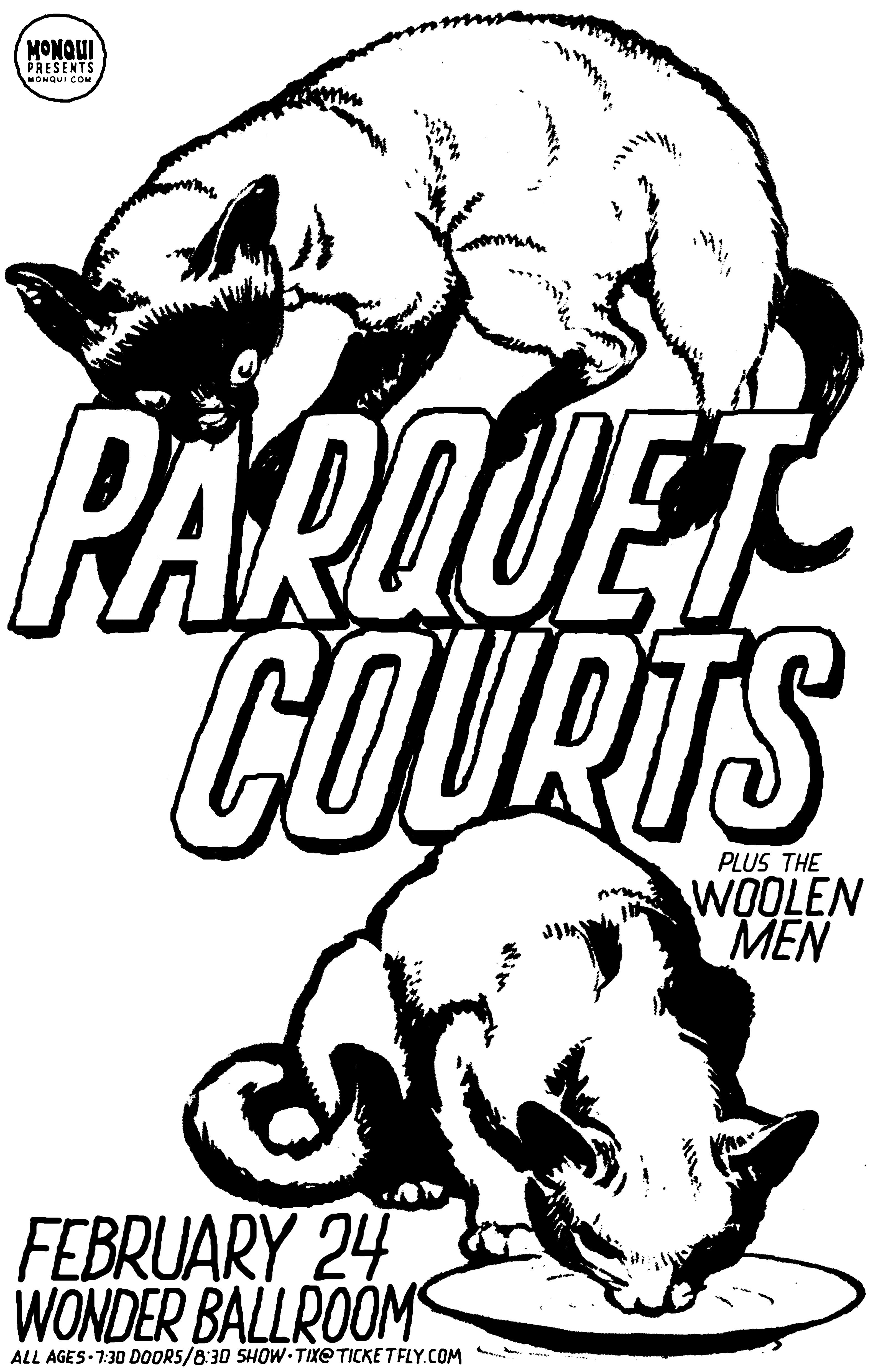 MXP-150.7 Parquet Courts 2015 Wonder Ballroom  Feb 24 Concert Poster