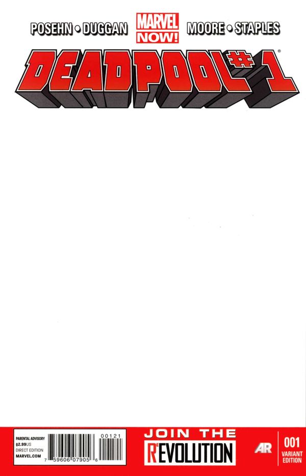 Deadpool #1 (Blank Sketch Edition)
