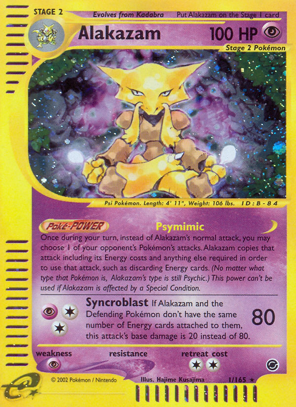 Alakazam (1/165) - Expedition Base Set Pokémon Card