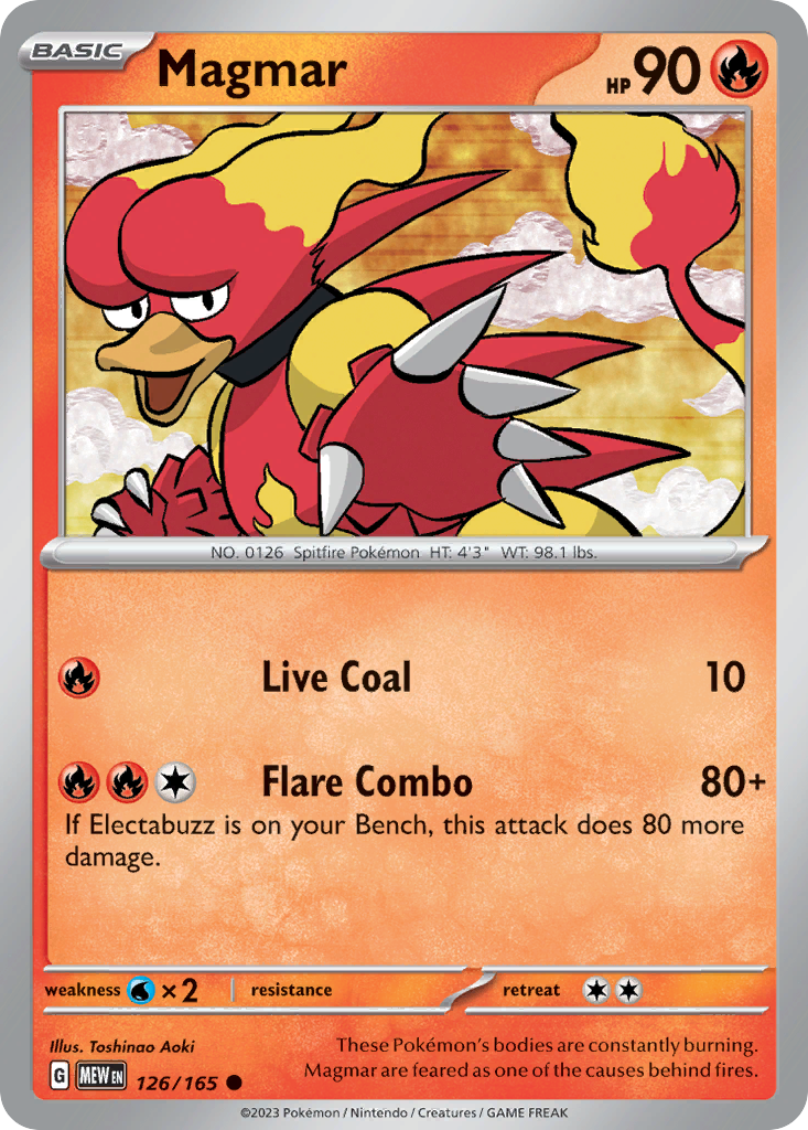 Magmar (126/165) - 151 Pokémon Card