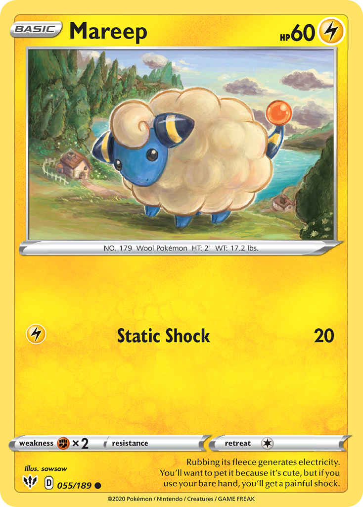 Mareep (55/189) - Darkness Ablaze Pokémon Card