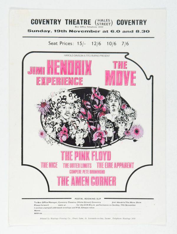 Jimi Hendrix & Pink Floyd Coventry Theatre 1967