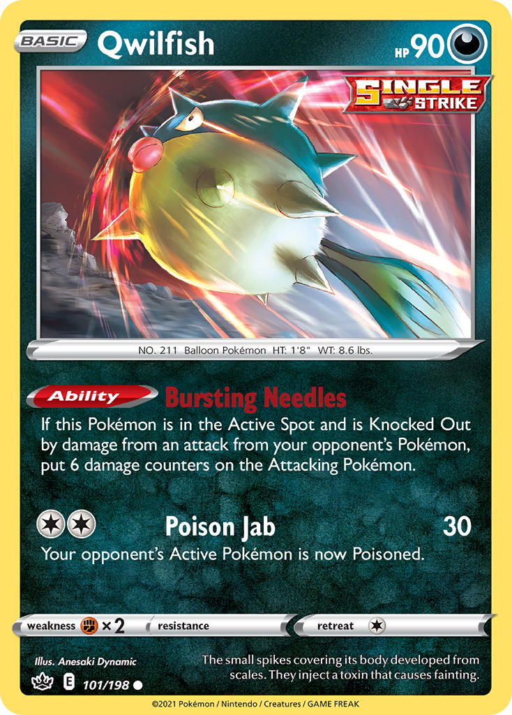 Qwilfish (101/198) - Chilling Reign Pokémon Card