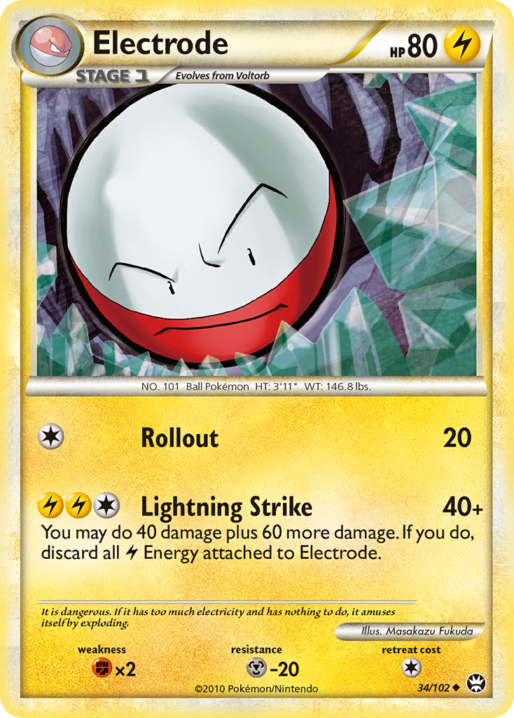 Electrode (34/102) - HS—Triumphant Pokémon Card