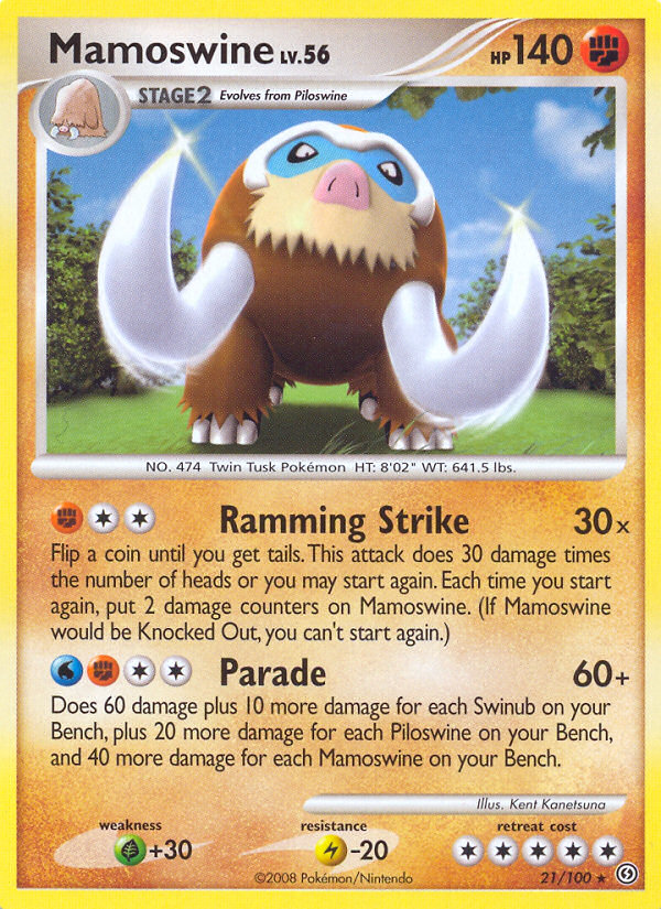 Mamoswine (21/100) - Stormfront Pokémon Card