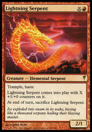 Lightning Serpent (Coldsnap) Trading Card