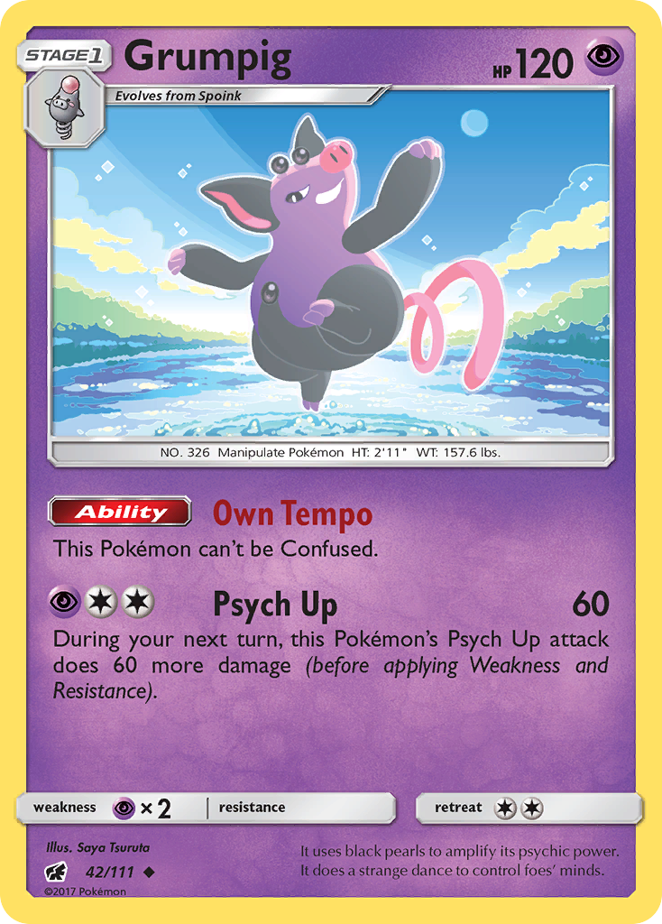 Grumpig (42/111) - Crimson Invasion Pokémon Card