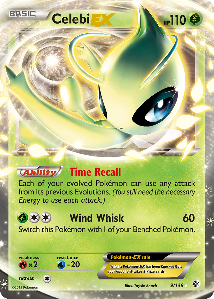 Celebi EX (9/149) - Boundaries Crossed Pokémon Card