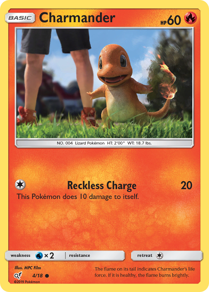 Charmander (4/18) - Detective Pikachu Pokémon Card