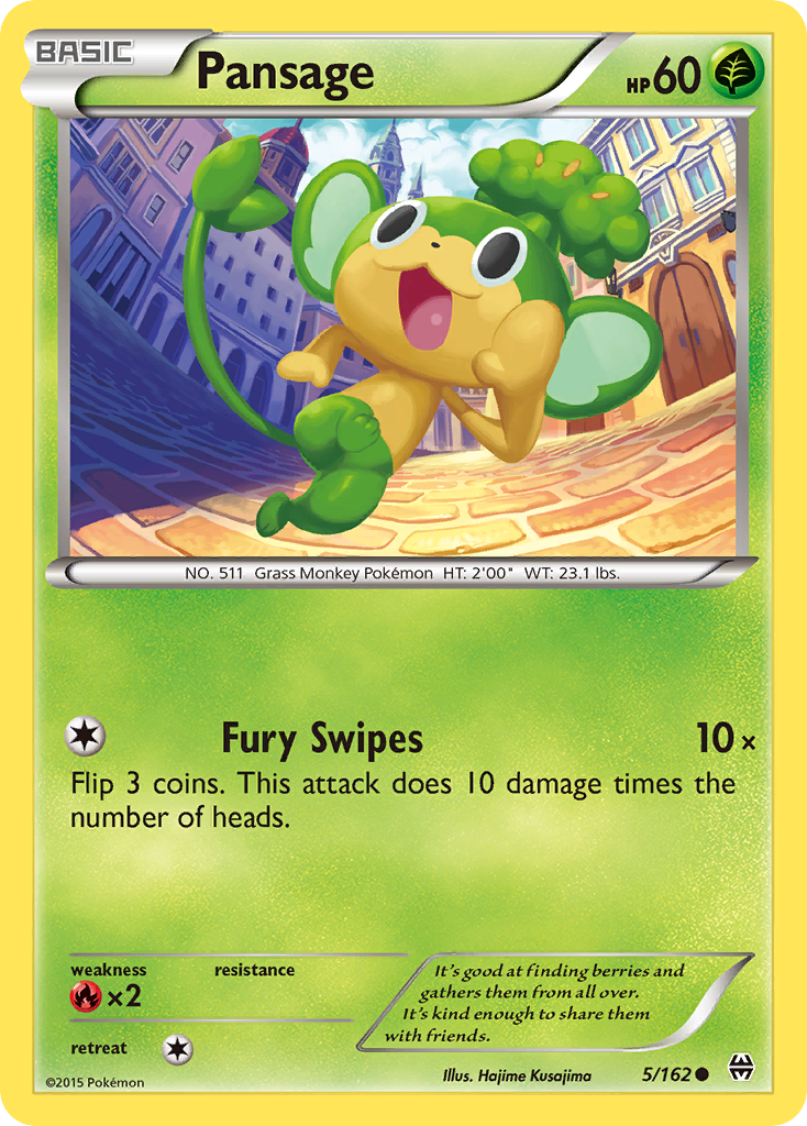 Pansage (5/162) - BREAKthrough Pokémon Card