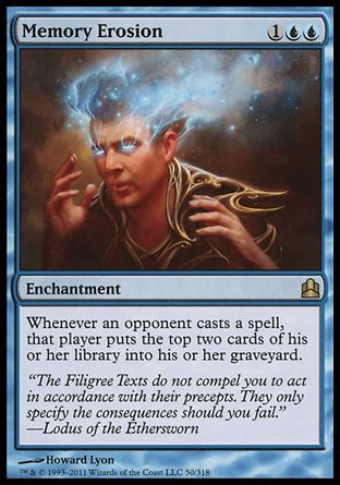 Memory Erosion (MTG Commander) Trading Card