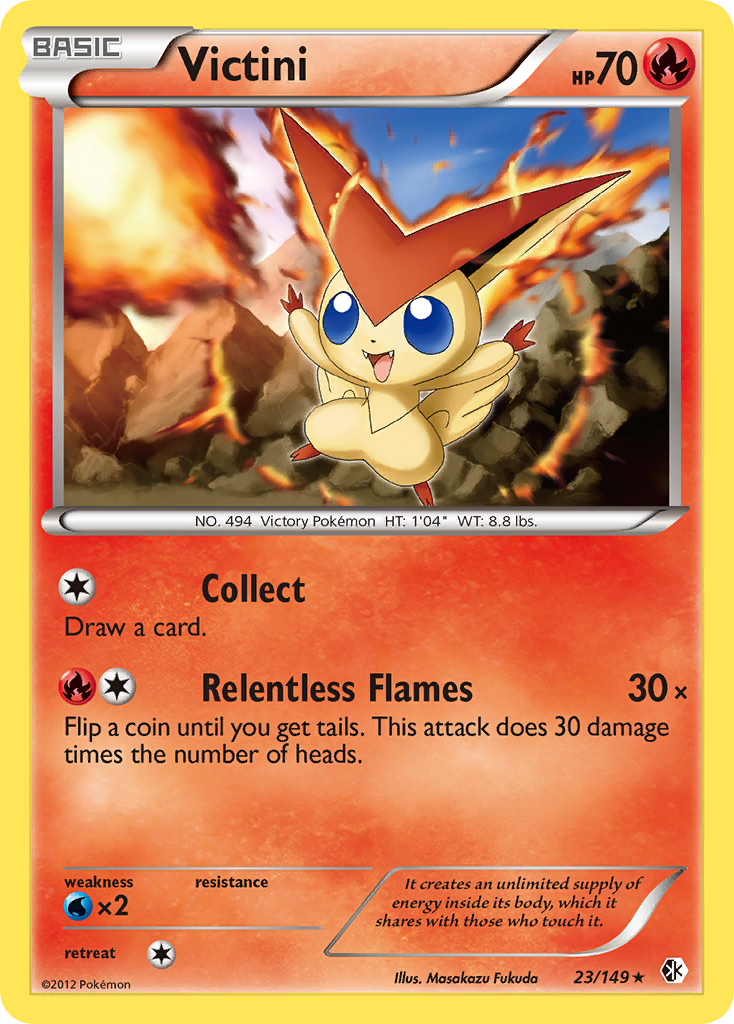 Victini (23/149) - Boundaries Crossed Pokémon Card