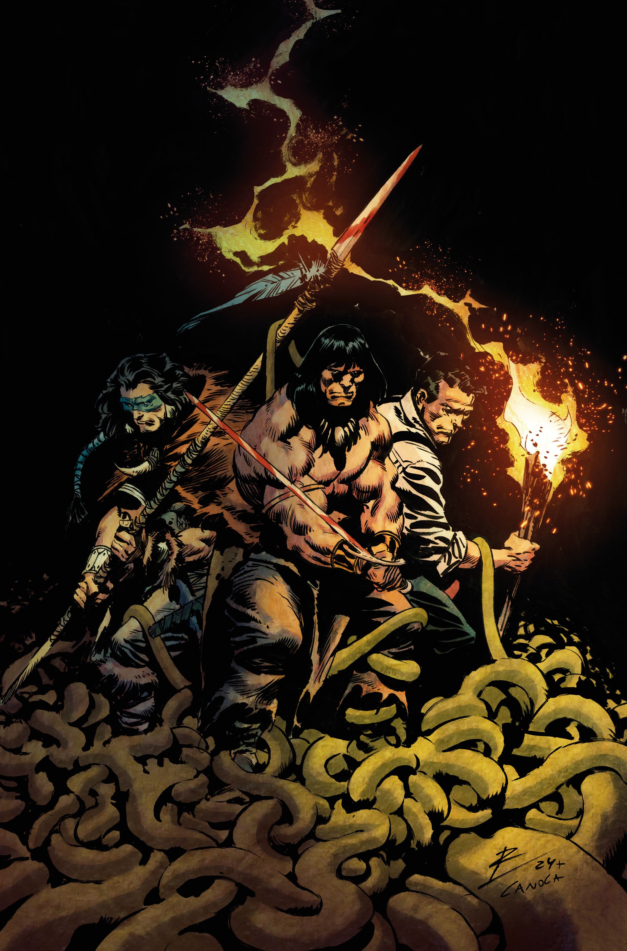 Conan: Scourge of the Serpent #4 (Cvr D Roberto De La Torre Virgin Var) Comic