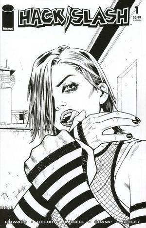 Hack/Slash: Resurrection #1 (Walking Dead Tribute Black & White Variant)