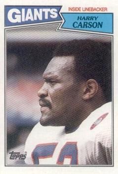 Harry Carson 1987 Topps #25 Sports Card