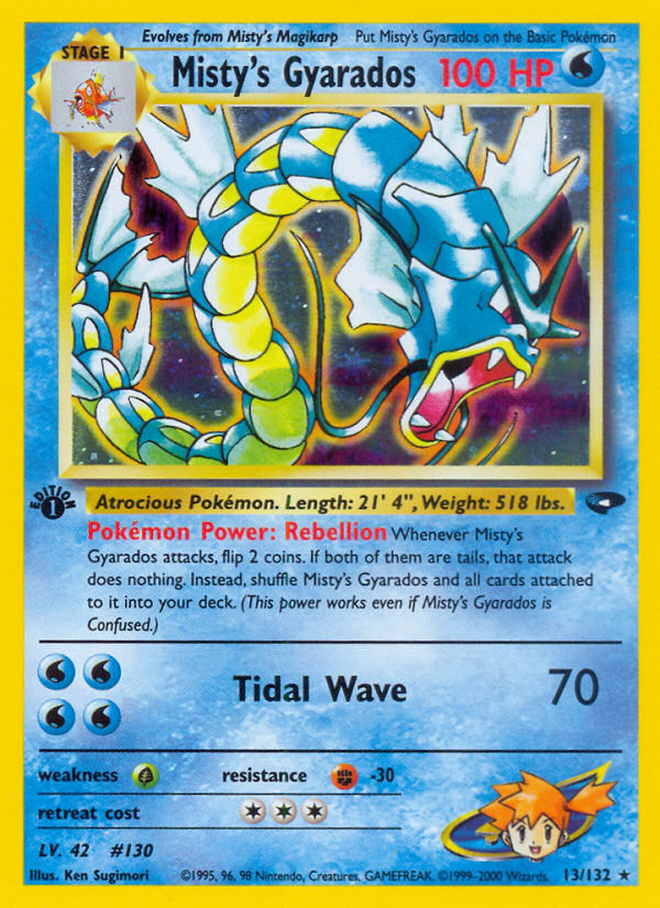 Misty's Gyarados (13/132) - Gym Challenge (1st Edition) Pokémon Card