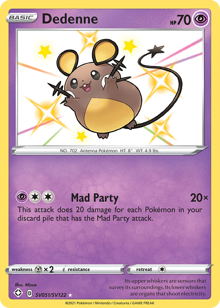 Dedenne (SV051) - Shining Fates Shiny Vault Pokémon Card