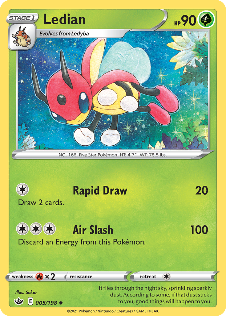 Ledian (5/198) - Chilling Reign Pokémon Card