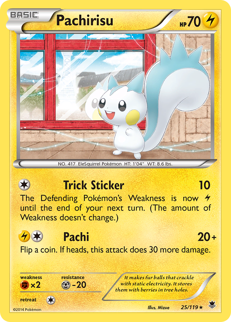 Pachirisu (25/119) - Phantom Forces Pokémon Card