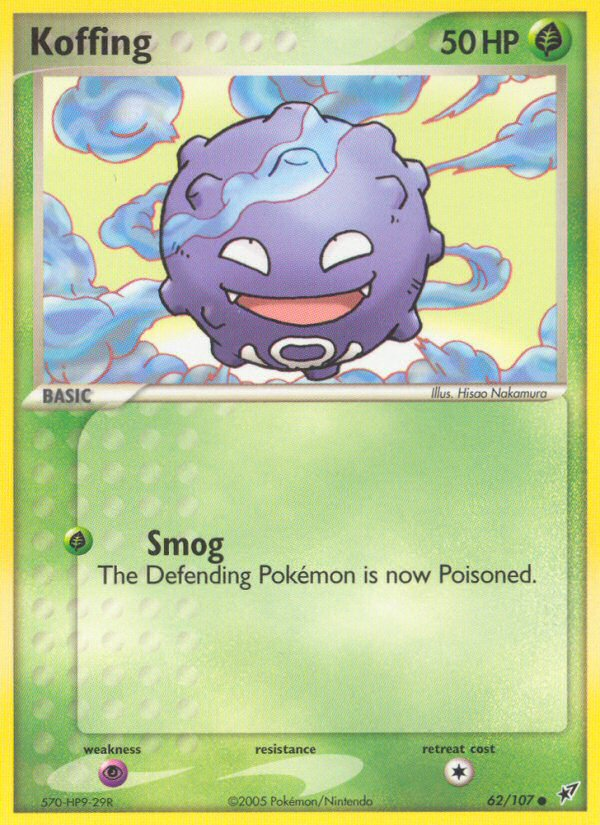 Koffing (62/107) - Deoxys Pokémon Card