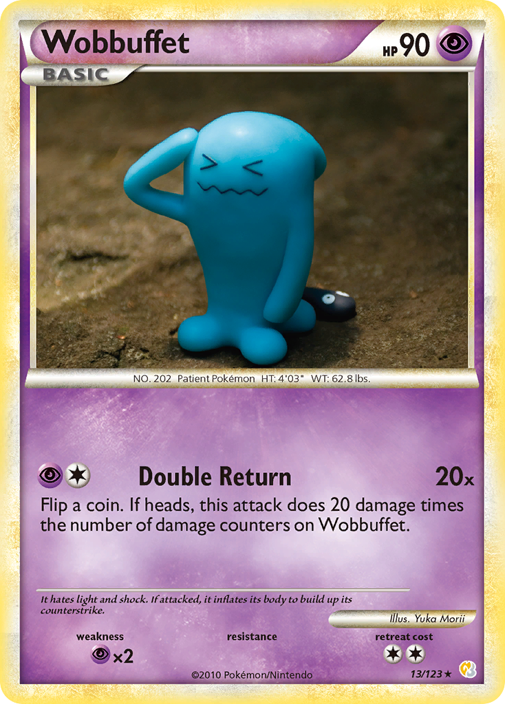 Wobbuffet (13/123) - HeartGold & SoulSilver Pokémon Card