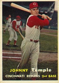 Johnny Temple 1957 Topps #9 Sports Card