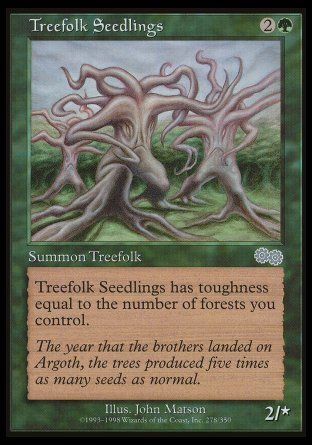 Treefolk Seedlings (Urza's Saga) Trading Card