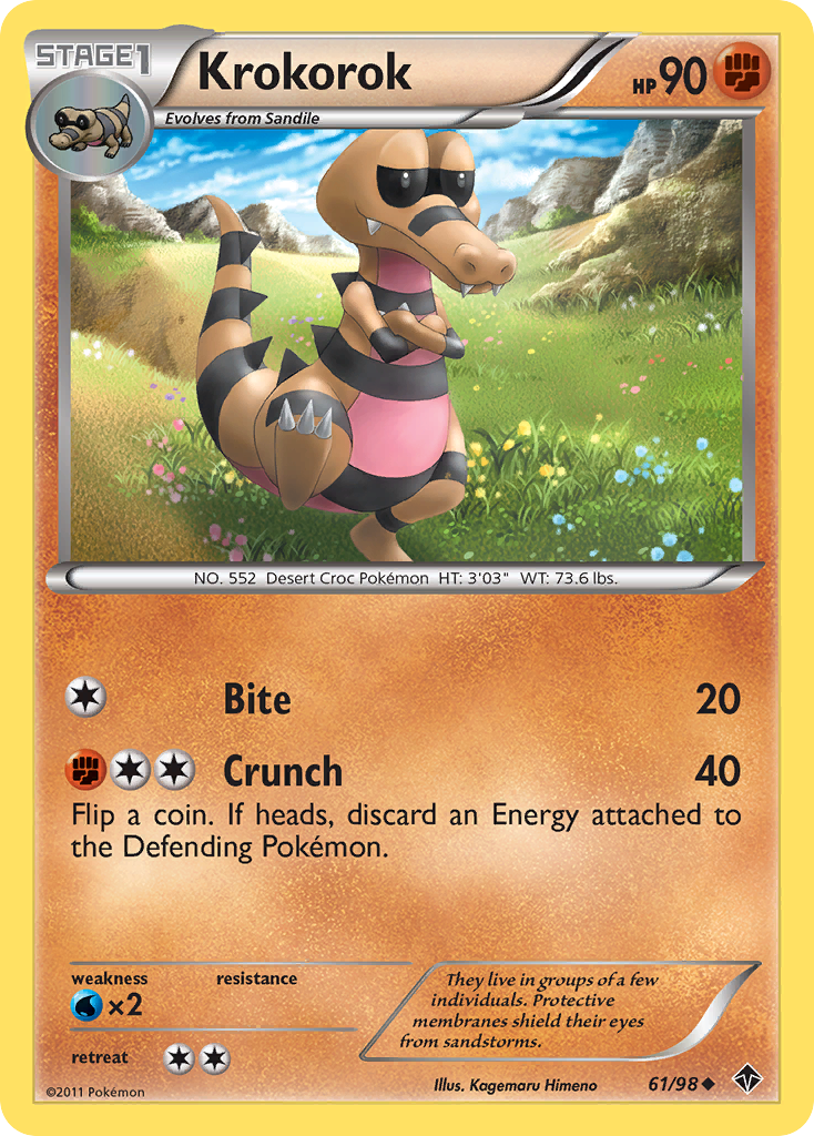 Krokorok (61/98) - Emerging Powers Pokémon Card