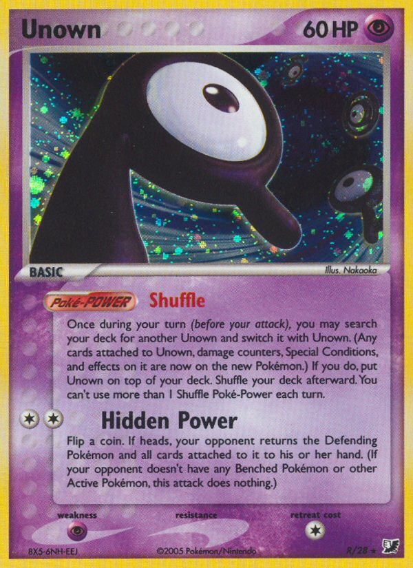 Unown (R) - Unseen Forces Pokémon Card