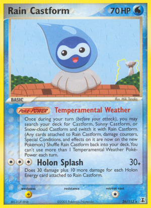 Rain Castform (26/113) - Delta Species