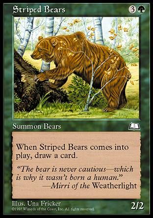 Striped Bears (Weatherlight) Trading Card