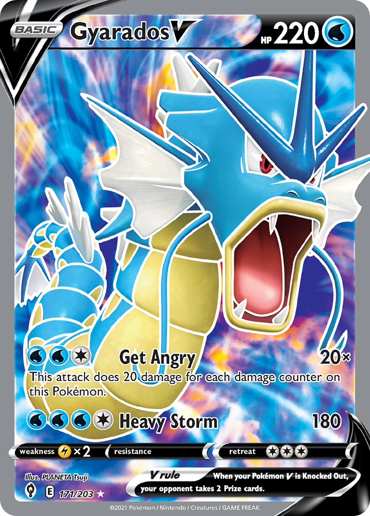 Gyarados V (171/203) - Evolving Skies Pokémon Card