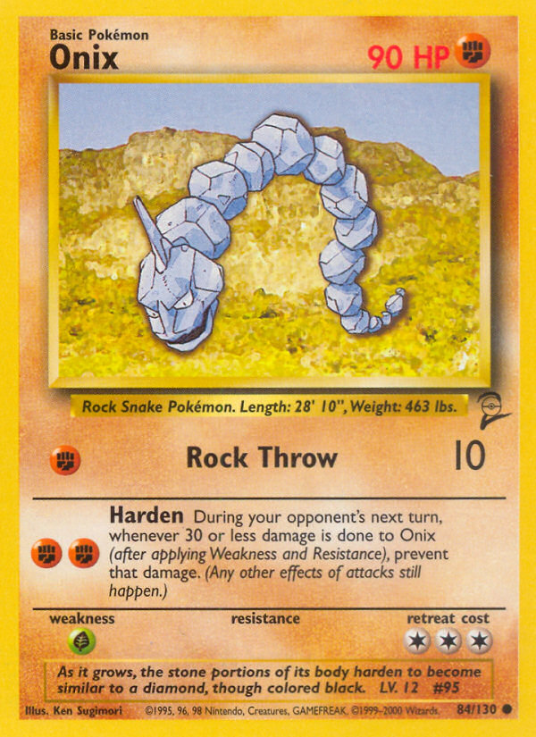 Onix (84/130) - Base Set 2 Pokémon Card