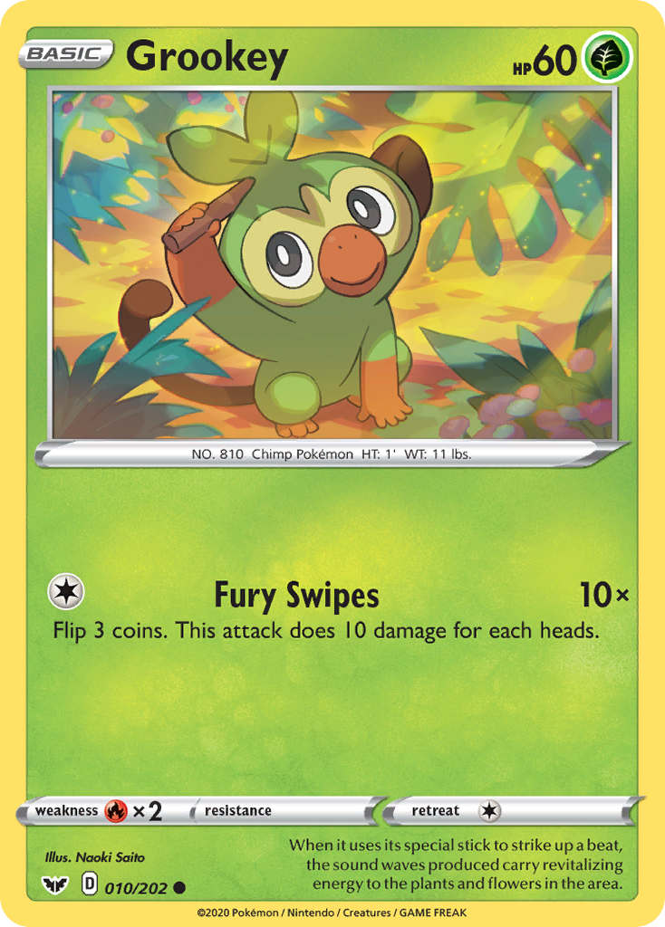 Grookey (10/202) - Sword & Shield Pokémon Card