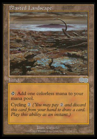 Blasted Landscape (Urza's Saga) Trading Card